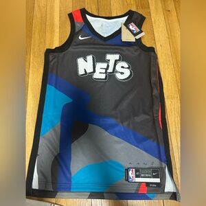 NBA Brooklyn Nets Black & Blue Graphic Jersey